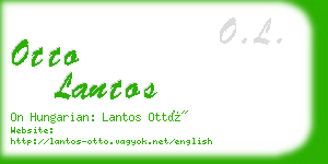 otto lantos business card